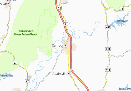 Kaart Plattegrond Calhoun