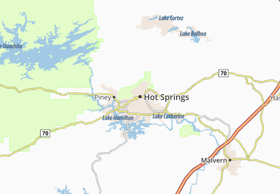 Karte Stadtplan Hot Springs