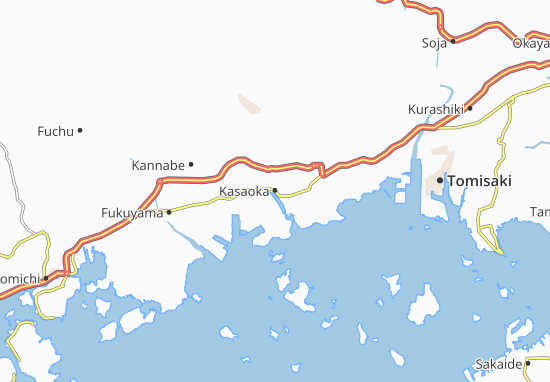 Karte Stadtplan Kasaoka