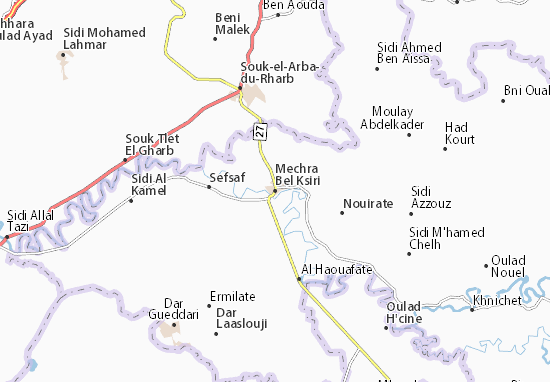 Karte Stadtplan Mechra Bel Ksiri