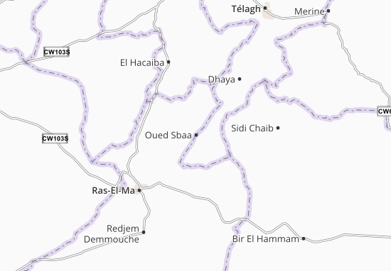 Kaart Plattegrond Oued Sbaa