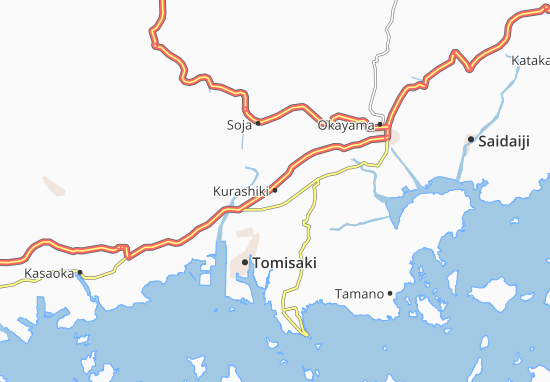Karte Stadtplan Kurashiki