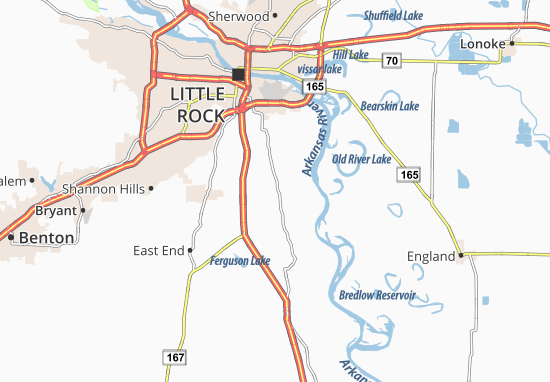 Kaart Plattegrond Wrightsville