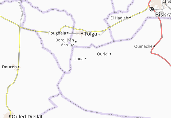 Karte Stadtplan Lioua