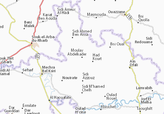 Kaart Plattegrond Moulay Abdelkader