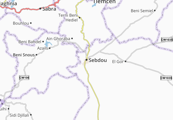 Karte Stadtplan Sebdou