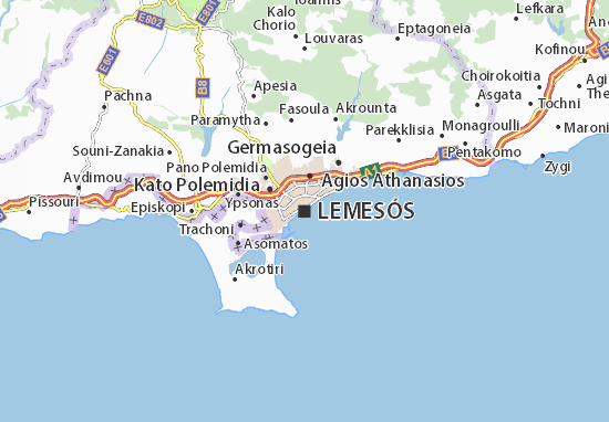 Karte Stadtplan Lemesós