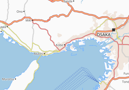 Mapa Kobe
