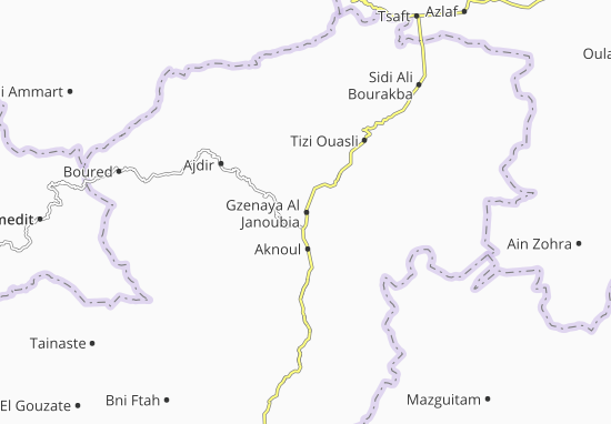 Mapa Gzenaya Al Janoubia