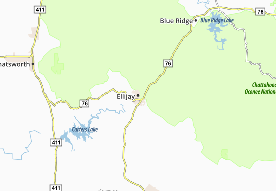Kaart Plattegrond Ellijay