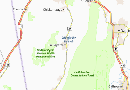 Karte Stadtplan La Fayette