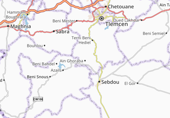 Kaart Plattegrond Ain Ghoraba
