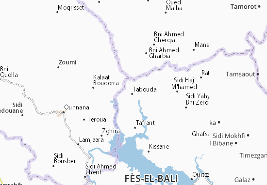 Kaart Plattegrond Tabouda