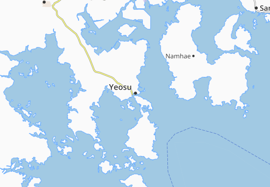 Kaart Plattegrond Yeosu