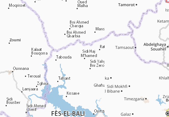 Kaart Plattegrond Sidi Haj M&#x27;hamed