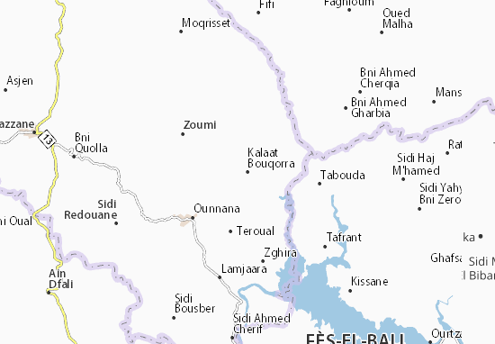 Mapa Kalaat Bouqorra