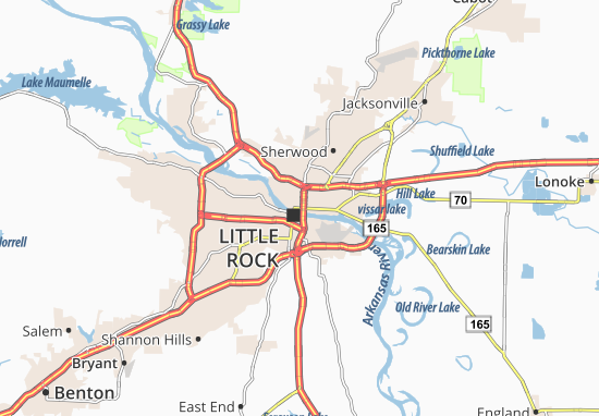 North Little Rock Map