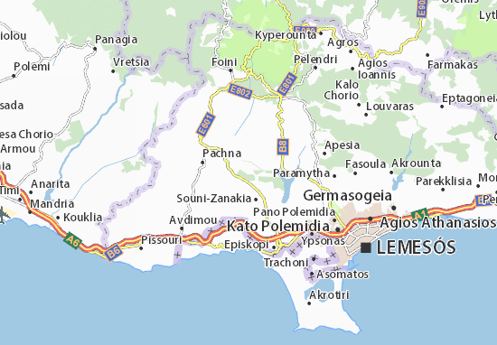 Mapa Kato Kivides
