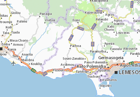 Karte Stadtplan Pachna