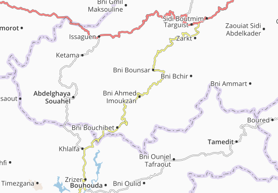 Mapa Bni Ahmed Imoukzan