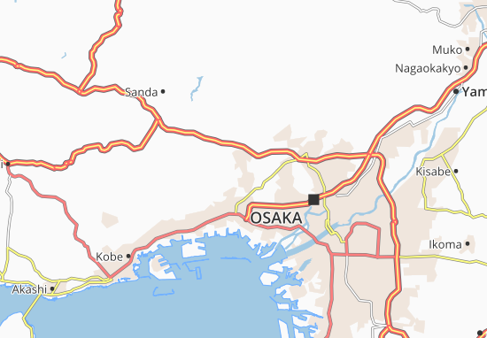 Karte Stadtplan Takarazuka