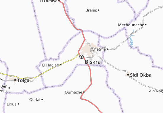 Karte Stadtplan Biskra