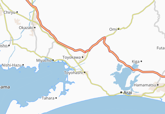 Mapa Toyokawa