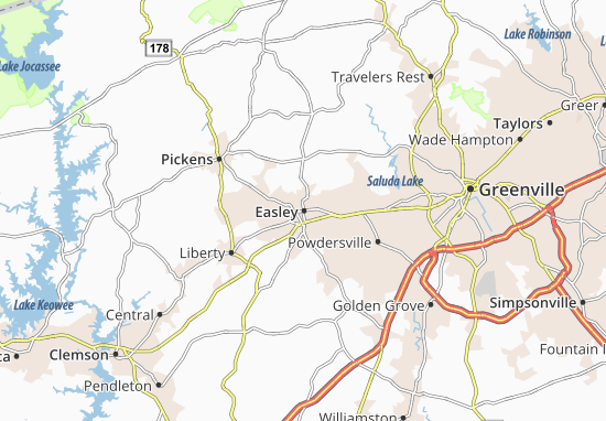 Mapa Easley