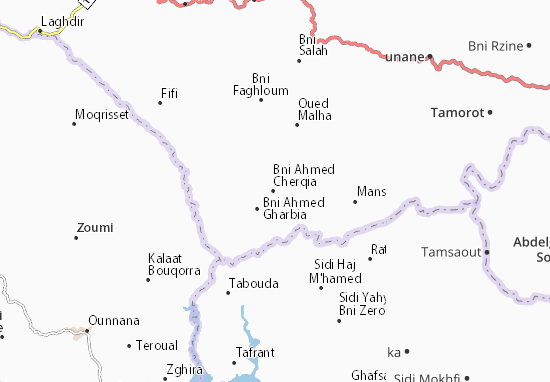 Karte Stadtplan Bni Ahmed Cherqia