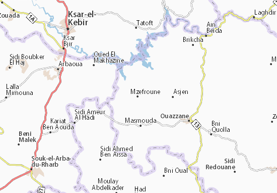 Karte Stadtplan Mzefroune