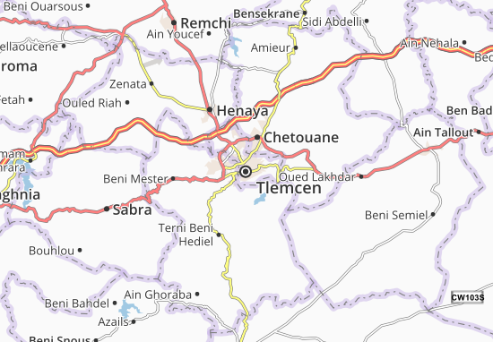 Karte Stadtplan Tlemcen