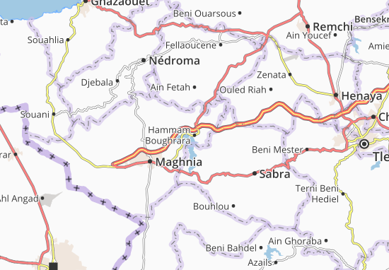 Kaart Plattegrond Hammam Boughrara