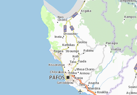Karte Stadtplan Kathikas