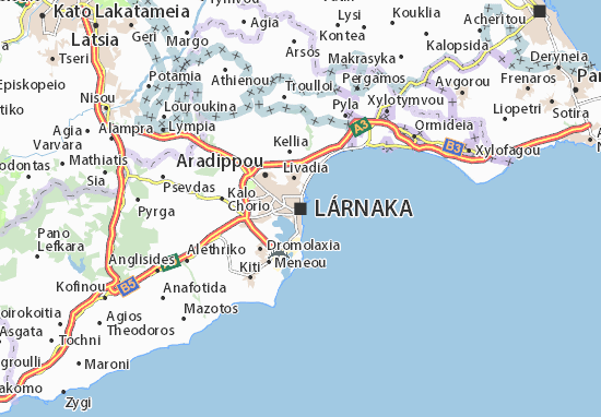 Lárnaka Map