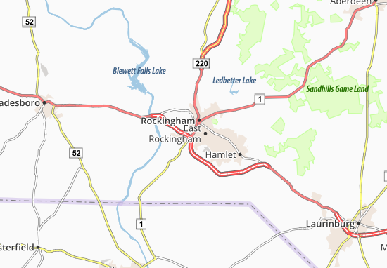 Karte Stadtplan East Rockingham