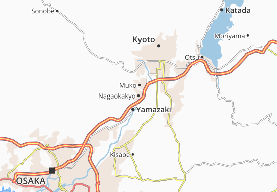 Kaart Plattegrond Nagaokakyo