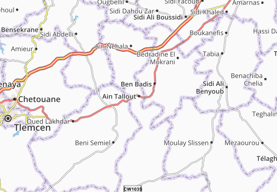Karte Stadtplan Ain Tallout