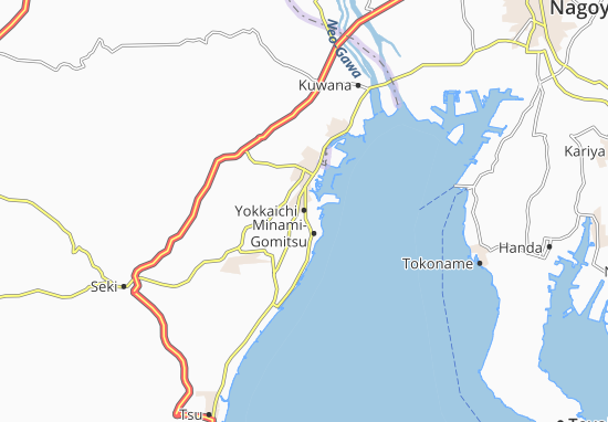 Mapa Yokkaichi