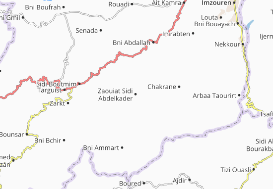 Karte Stadtplan Zaouiat Sidi Abdelkader