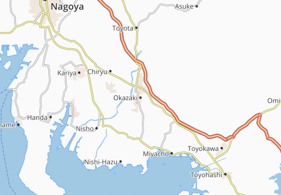 Karte Stadtplan Okazaki