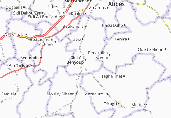 Kaart Plattegrond Sidi Ali Benyoub