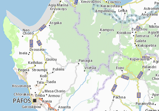Pano Panagia Map