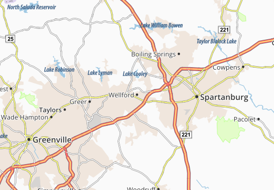 Karte Stadtplan Wellford