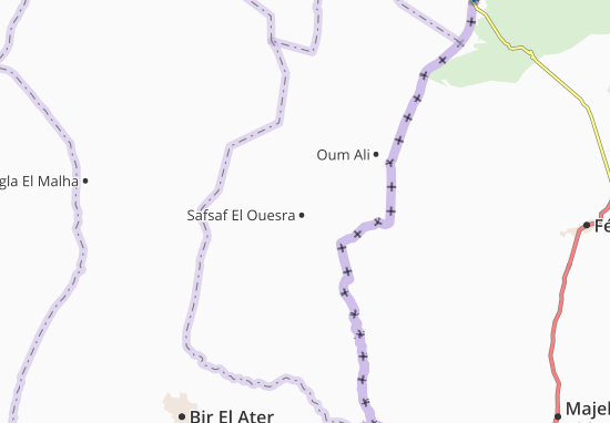 Kaart Plattegrond Safsaf El Ouesra