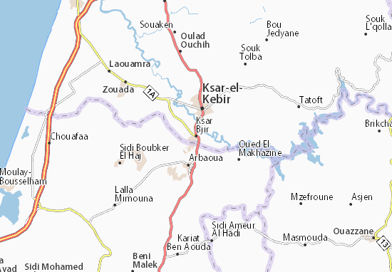 Karte Stadtplan Ksar Bjir