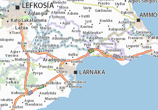 Karte Stadtplan Voroklini