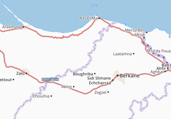 Karte Stadtplan Oulad Daoud Zkhanine