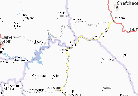 Mapa Ain Beida