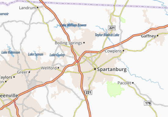 Karte Stadtplan Southern Shops