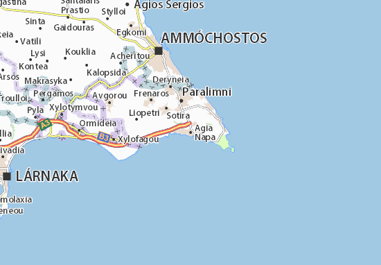 Karte Stadtplan Agia Napa